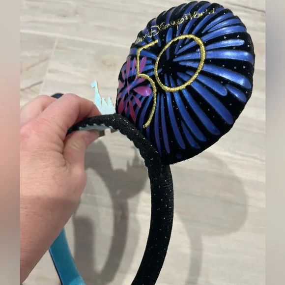 Disney Parks Mickey Main Attraction Ear Headband Cinderella Castle Fireworks - Picture 13 of 14